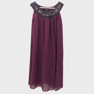 EVERYDAY beaded neckline dress